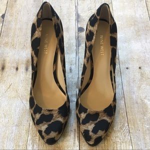 NWOT Nine West Leopard print heels 9
